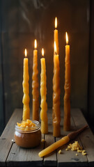 Warm Rustic Candle Arrangement