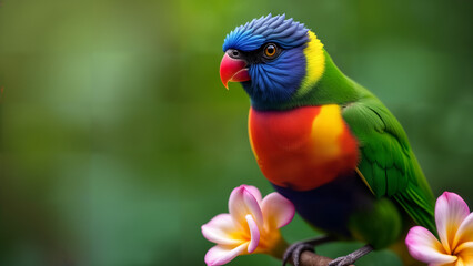 Naklejka premium Eastern Rosella Close-Up