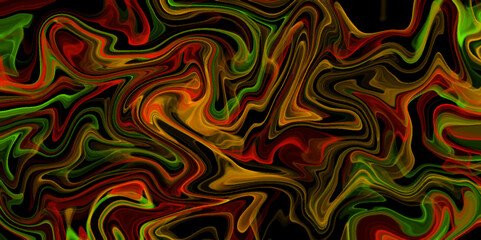 Obraz premium Dynamic multi-colored swirl, ink brush strokes in psychedelic style liquid. Multi swirl pattern background marble oil ink liquid swirl texture. abstract messy strokes of various colors,