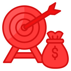 Revenue Goals  Icon Element For Design