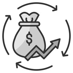 Revenue Generation  Icon Element For Design