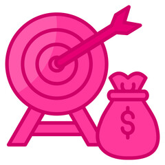 Revenue Goals  Icon Element For Design