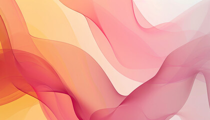 Abstract Pink and Orange Wave Forms