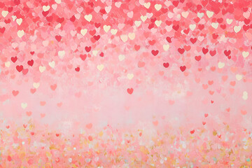 A vibrant background featuring hearts in shades of pink, ideal for romantic themes.