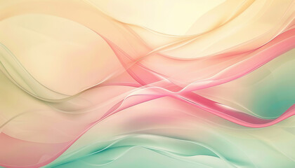 Abstract Pastel Wave Composition