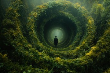 Maze exit on a tiny planet, vibrant colors, whimsical design, intricate pathways leading to freedom, imaginative landscape exploration