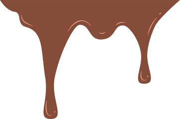 Melted chocolate dripping Illustration 