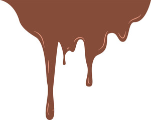Melted chocolate dripping Illustration 