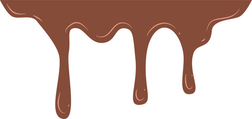 Melted chocolate dripping Illustration 