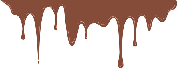 Melted chocolate dripping Illustration 