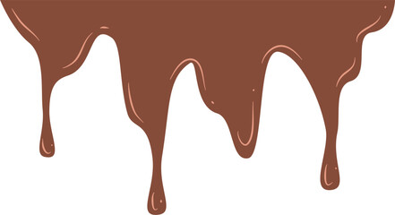 Melted chocolate dripping Illustration 