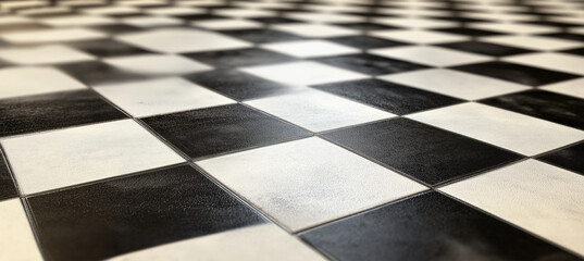 Retro Checkerboard Floor Tile Texture