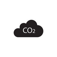 Co2 icon. Co2 vector flat black simple illustration for web and app..eps