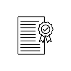 Underwriter icon, vector flat black linear illustration for web and app..eps