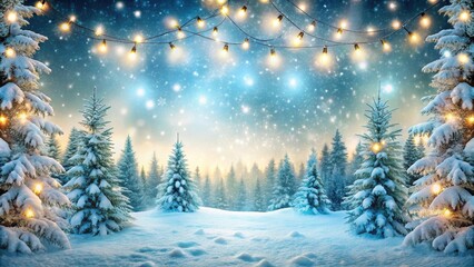 Fototapeta premium Winter Wonderland A Festive Background , snow, cold, Christmas, holiday, winter, ice, snowy, magical, seasonal, frost, white