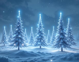 winter landscape with trees