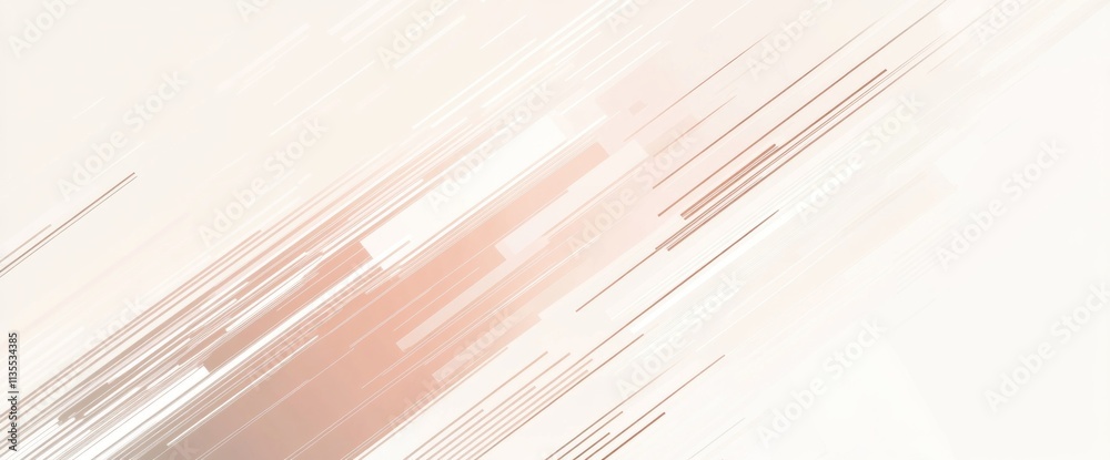 Aufkleber Abstract lines in peach and white gradient light effect.