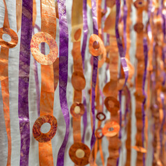 Naklejka premium a diy new year streamer project featuring beautifully crafted streamers w