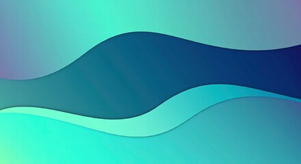 Fototapeta premium Abstract Teal and Blue Waves Background 