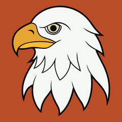 american eagle head vector art