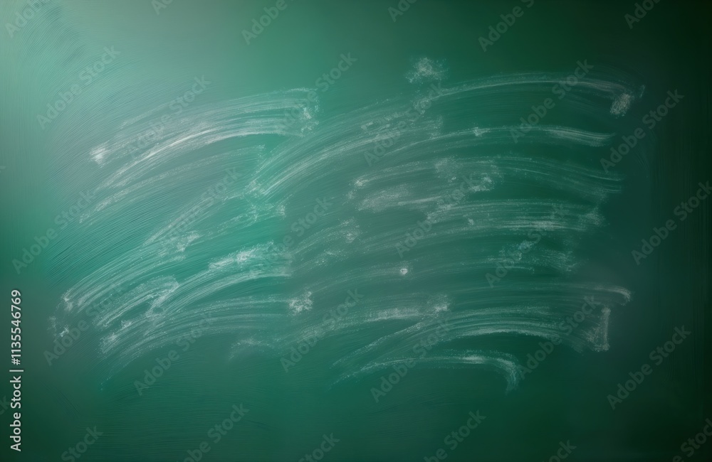 Aufkleber Abstract chalk texture on teal green chalkboard background. Marks create dynamic pattern suggesting movement flowing effect. Suitable for educational materials artistic projects. Ideal for