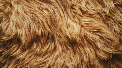 Fototapeta premium Soft and fluffy texture of golden fur displayed on a neutral background