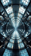 Naklejka premium Abstract Futuristic Architectural Tunnel Design