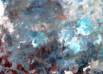 abstract textured background with bubbles in blue tones