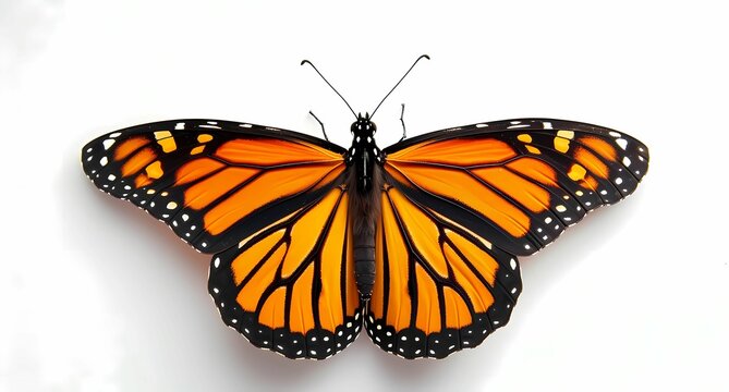 the monarch butterfly white background
