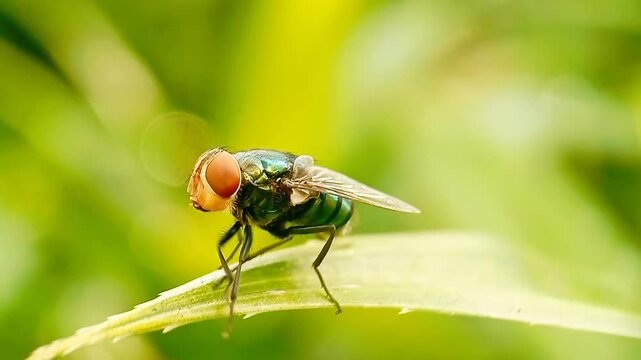 Cochliomyia hominivorax, the New World screw-worm fly, or screw-worm for short, is a species of parasitic fly that is well known for the way in which its larvae (maggots) eat the living tissue.