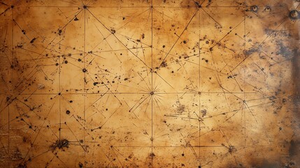 Vintage star map showing celestial constellations.