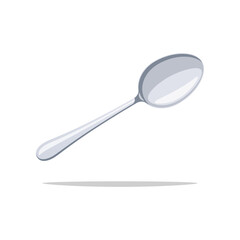 Spoon vector isolated on white background.