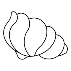 Cute Shell Outline Sketch Vector: Elegant Marine Illustrations for Creative Projects