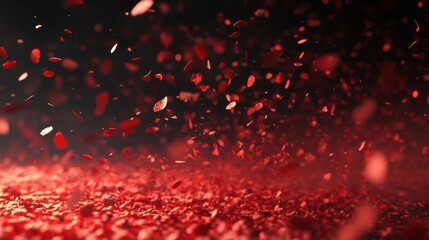 Red Petals Falling: A Romantic Abstract Image