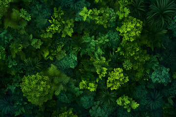 Lush Green 3D Foliage Background