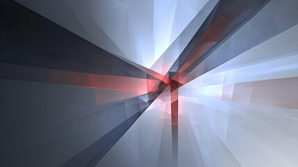 Abstract 3D Background: Gray and Red Geometric Design