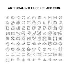 artificial intelligence application icon design