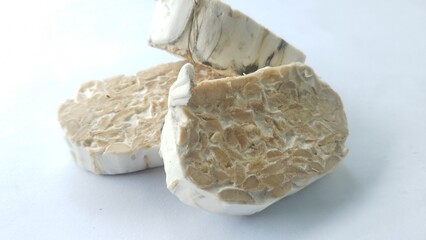 Tempeh is a typical Indonesian food made from fermented soybeans plus tempeh yeast
