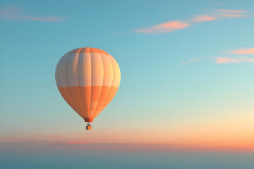 Fototapeta premium Sunrise Hot Air Balloon 3D Render