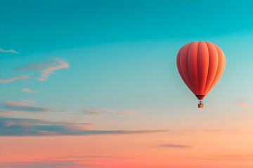 Obraz premium Sunrise Hot Air Balloon Illustration