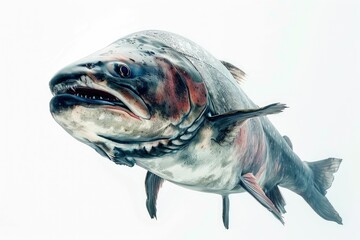 Detailed Image of Chum Salmon Fish Isolated on a White Background