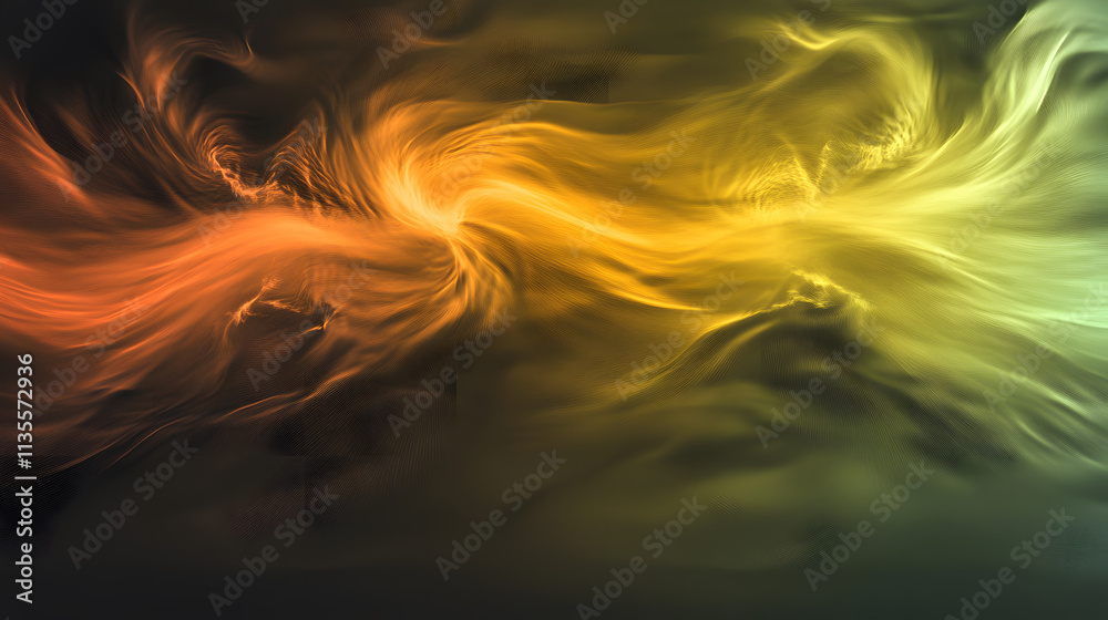 Fototapete dynamic flowing colors abstract art digital creation dark background visual concept