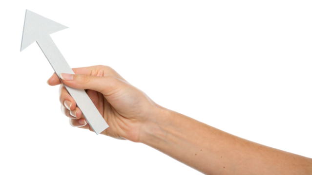 hand holding a arrow