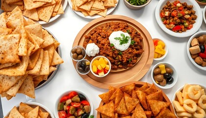 Fototapeta premium Delicious Middle Eastern Food Platter