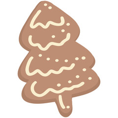 Christmas tree cookie illustration