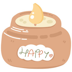 Soy Wax Candle Illustration