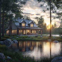 Obraz premium AI Generated Home