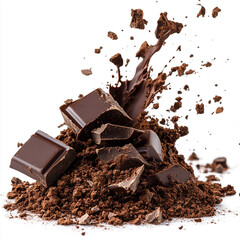 Fototapeta premium Dirt Pile With Chocolate Decoration