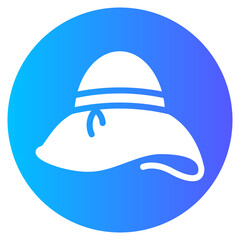 pamela hat gradient icon