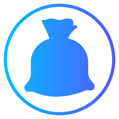 Naklejka premium garbage bag gradient icon